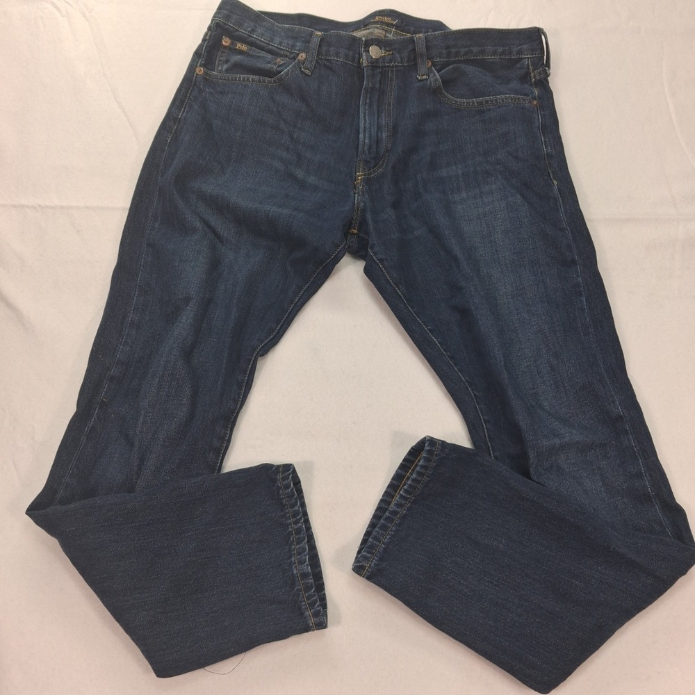 Polo Men's Dark Blue Denim Jeans - Classic Straight Fit